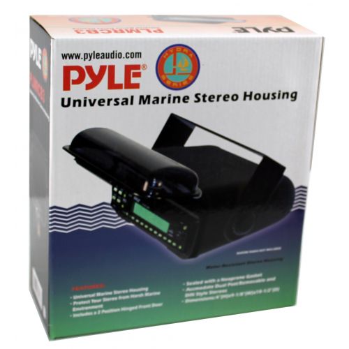  Pyle PLMRCB3 - Universal Marine Stereo Housing w/Full Chassis Wired Casing (Black)