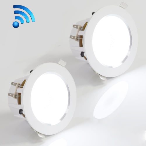  Pyle PDICBTL35 - 3.5’’ Bluetooth Ceiling / Wall Speaker Kit, 2-Way Aluminum Frame Speakers with Built-in LED Light