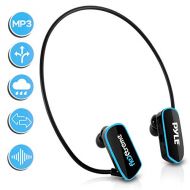 Pyle Waterproof MP3 Player Swim Headphone - Submersible IPX8 Flexible Wrap-Around Style Headphones Built-in Rechargeable Battery USB Connection w/ 4GB Flash Memory & Replacement Earbuds