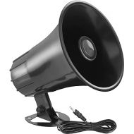 Pyle All-Weather Mono Trumpet Horn Speaker - 5” Portable PA Speaker with 8 Ohms Impedance & 25 Watts Peak Power - 180 Degree Swiveling Adjustable Bracket for Easy Maneuverability - Pyle PSP8