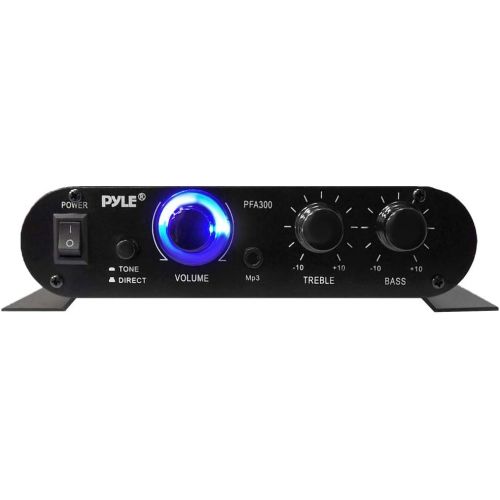  [아마존베스트]Pyle Power Home HiFi Stereo Amplifier - 90 Watt Portable Dual Channel Surround Sound Audio Receiver w/ 12V Adapter - For Subwoofer Speaker, MP3, iPad, iPhone, Car, Marine Boat, PA Syste