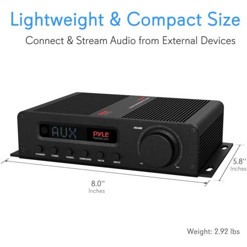  [아마존베스트]Wireless Bluetooth Home Audio Amplifier - 100W 5 Channel Home Theater Power Stereo Receiver, Surround Sound w/ HDMI, AUX, FM Antenna, Subwoofer Speaker Input, 12V Adapter - Pyle PF