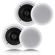 [아마존베스트]Pyle Pair 6.5” Flush Mount in-Wall in-Ceiling 2-Way Home Speaker System Spring Loaded Quick Connections Dual Polypropylene Cone Polymer Tweeter Stereo Sound 200 Watts (PDIC1661RD)