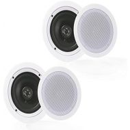 [아마존베스트]Pyle Pair 5.25” Flush Mount in-Wall in-Ceiling 2-Way Home Speaker System Spring Loaded Quick Connections Dual Polypropylene Cone Polymer Tweeter Stereo Sound 150 Watts (PDIC1651RD)