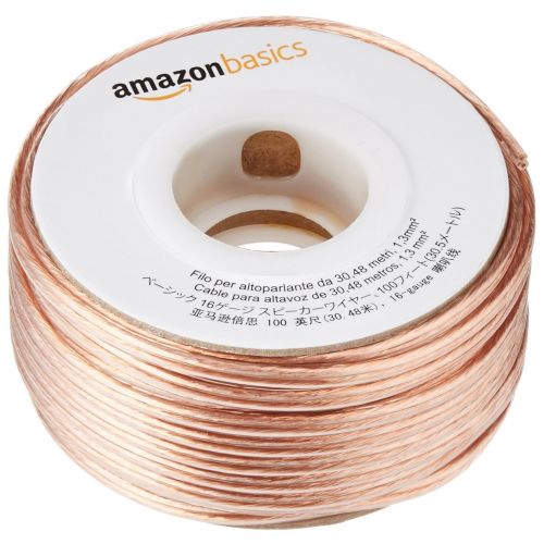  [아마존베스트]Pyle 6.5 In-Wall/In-Ceiling Midbass Speakers (Pair) & AmazonBasics SW100ft 16-Gauge Speaker Wire - 100 Feet