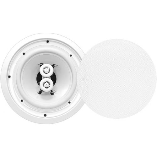  [아마존베스트]Pyle 8” Ceiling Wall Mount Speakers - 2-Way Weatherproof Full Range Woofer Speaker System Flush Design w/55Hz-22kHz Frequency Response 400 Watts Peak & Template for Easy Installation -