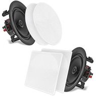 [아마존베스트]Pyle 6.5” 2-Way Midbass Speakers - Pair of in-Wall/in-Ceiling Woofer Speaker System 1/2 High Compliance Polymer Tweeter Flush Mount Design w/ 60Hz - 20kHz Frequency Response 200 Wa