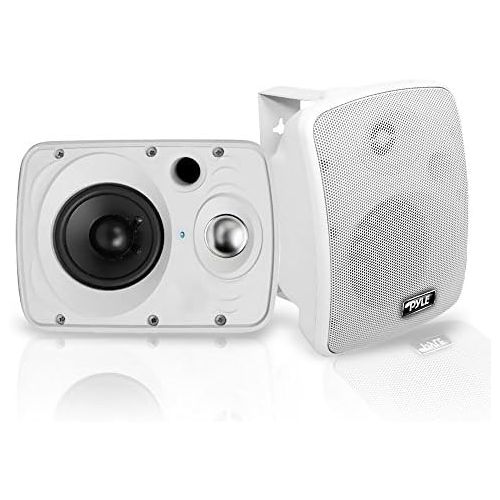  [아마존베스트]Outdoor Waterproof Wireless Bluetooth Speaker - 6.5 Inch Pair 2-Way Weatherproof Wall/Ceiling Mounted Dual Speakers w/Heavy Duty Grill, Universal Mount, Patio, Indoor Use - Pyle PD