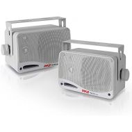 [아마존베스트]Pyle Outdoor Waterproof Wireless Bluetooth Speaker - 3.5 Inch Pair 3-way Active Passive Weatherproof Wall, Ceiling Mount Dual Speakers System w/ Heavy Duty Grill, Patio, Indoor Use - Py