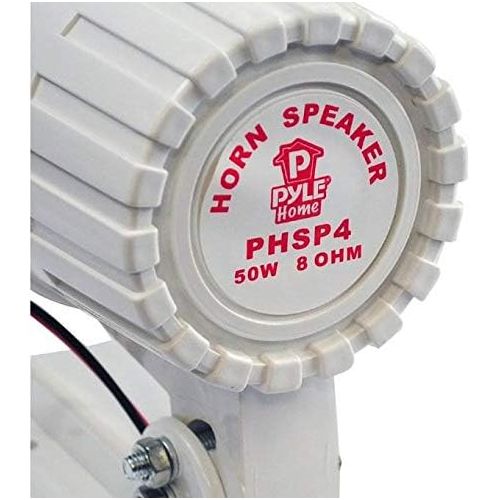  [아마존베스트]4) Pyle PHSP4 6 50 Watt Indoor/Outdoor Waterproof Home PA Horn Speaker - White