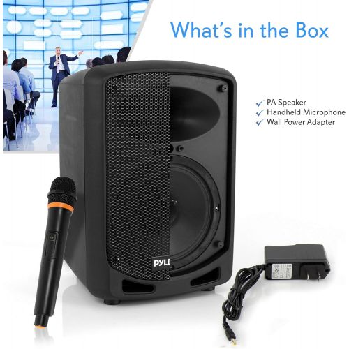  [아마존베스트]Pyle Portable Bluetooth PA Speaker System - Indoor Outdoor Karaoke Sound System w/Wireless Mic, Audio Recording, Rechargeable Battery, USB/SD Reader, Stand Mount, for Party, Crowd Contr