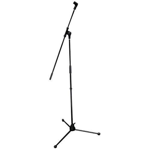  [아마존베스트]Pyle Foldable Tripod Microphone Stand - Universal Mic Mount and Height Adjustable from 37.5 to 65.0 Inch High w/ Extending Telescoping Boom Arm Up to 28.0 - Knob Tension Lock Mecha
