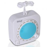 [아마존베스트]Shower Radio Waterproof Portable Speakers - Portable Shower Bath Accessories - Water Resistant Mini AM/FM Radio with Hanging Strap - Rotary Volume Control & Manual Tuner - Pyle PSR