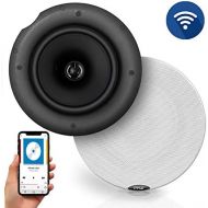 Pyle Pair 6.5” Bluetooth Universal Flush Mount in-Wall in-Ceiling 2-Way Speaker System Dual Polypropylene Cone & Polymer Tweeter Stereo Sound 300 Watts (PDICBT67)