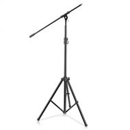 Pyle Heavy Duty Microphone Stand - Height Adjustable from 51.2 to 78.75 Inch High w/ Extendable Telescoping Boom Arm 29.5 and Stable Tripod Base - Clutch in T-Bar Adjustment Point