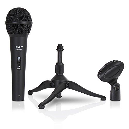  Pyle Upgraded USB Dynamic Studio Microphone - Recording Set W Table Tripod Mic Stand & 6.5’ Cable Plug & Play Home, Professional Studio Vocals & Instrument Audio - Great for Windows & M