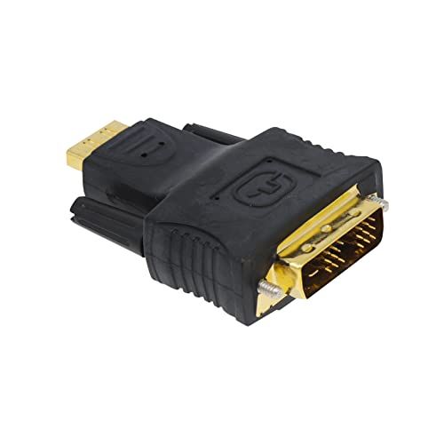 Pyle HDMI to DVI Adapter - DVI Male 18 Pin to HDMI Female 19 Pin w/ 24K Gold-Plated Connectors, PVC Jacket, Hook Up Blu-ray Player, TV Box, Game Console to TV, Monitor, HDTV and Project