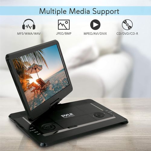  Pyle 17.9” Portable DVD Player, With 15.6 Inch Swivel Adjustable Display Screen, USB/SD Card Memory Readers, Long Lasting Built-in Rechargeable Battery, Stereo Sound with Remote. (