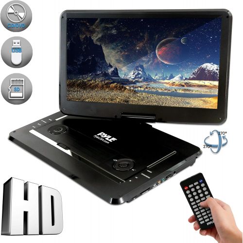  Pyle 17.9” Portable DVD Player, With 15.6 Inch Swivel Adjustable Display Screen, USB/SD Card Memory Readers, Long Lasting Built-in Rechargeable Battery, Stereo Sound with Remote. (