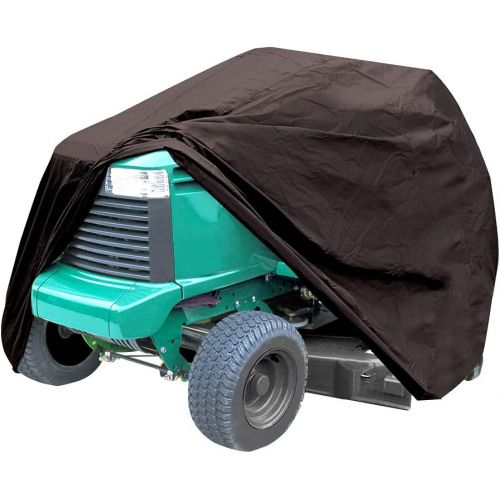  Pyle Universal Lawn Mower Cover - Armor Shield Waterproof Marine Grade Canvas, Weather Resistant with Mildew and Dust Protection - Indoor and Outdoor Protective Storage for Tractor