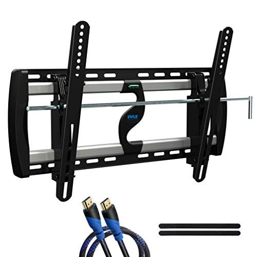  Pyle Tilting Wall Mount TV Bracket - Heavy Duty Universal Flat Screen TV Wall Mount - Mounts 26-52 LED/LOLED & Plasma TV Flat Screens - Medium Tilt, VESA Mounting, 110 lbs Weight Capaci