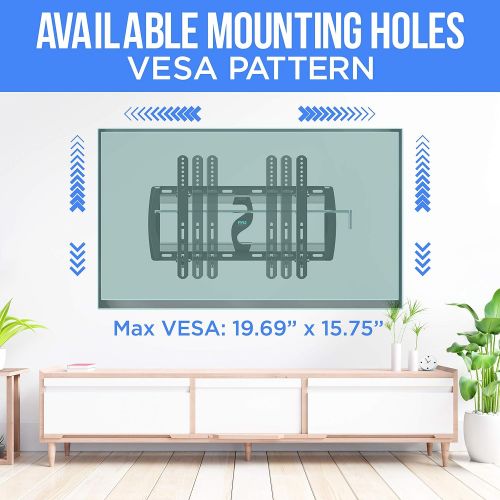  Pyle Tilting Wall Mount TV Bracket - Heavy Duty Universal Flat Screen TV Wall Mount - Mounts 26-52 LED/LOLED & Plasma TV Flat Screens - Medium Tilt, VESA Mounting, 110 lbs Weight Capaci