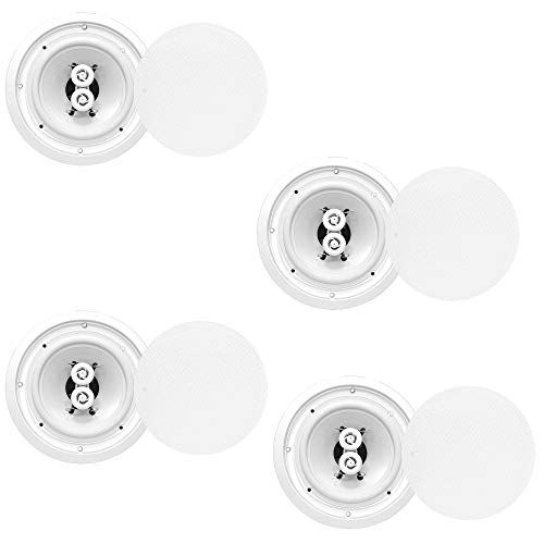  Pyle 6.5 Inch 300W Home Audio in Ceiling or Outdoor Speaker Waterproof (4 Pack)