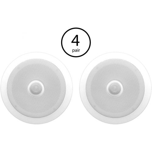  Pyle PDIC60 6.5 Inch 250 Watt 2 Way In Wall/Ceiling Home Speaker System (4 Pair)