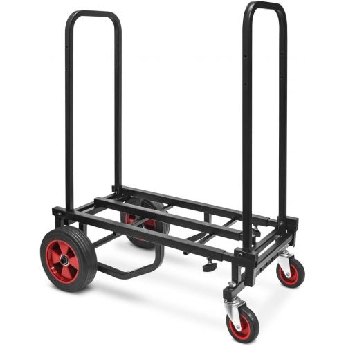  Adjustable Professional Equipment Multi-Cart - Compact 8-in-1 Folding Multi-Cart, Foldable and Lightweight, Hand Truck/Dolly/Platform Cart, Extends Up to 27.52 to 44.25 - Pyle PKEQ