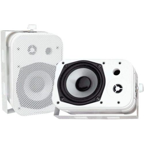  Pyle PDWR40W 5.25 White Indoor/Outdoor Waterproof Home Theater Speakers, 2 Pair