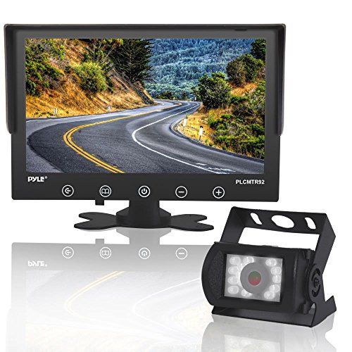  Pyle Upgraded 2017 Backup Rear View Car Truck Camera & Monitor System, Waterproof, 9 LCD Display Monitor, Night Vision, Anti Glare, For Truck, RV Trailer, Vans Reverse Parking, DC 12-24