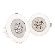 Pyle Pair 3.5” Flush Mount In-wall In-ceiling 2-Way Home Speaker System Aluminum Housing Spring Loaded Clips Dual Polypropylene Cone Polymer Tweeter Stereo Sound 140 Watts (PDIC35)