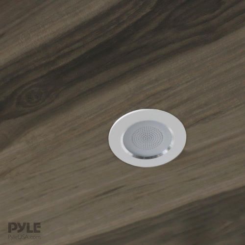  Pyle Pair 3.5” Flush Mount In-wall In-ceiling 2-Way Home Speaker System Aluminum Housing Spring Loaded Clips Dual Polypropylene Cone Polymer Tweeter Stereo Sound 140 Watts (PDIC35)