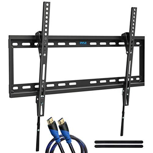  Pyle Tilting Wall Mount TV Bracket - Heavy Duty Universal Flat Screen TV Wall Mount - Mounts 42-84 LED/LOLED & Plasma TV Flat Screens - Large Tilt, VESA Mounting, 132 lbs Weight Capacit