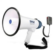 Pyle Megaphone Speaker PA Bullhorn with Built-in Siren - 40 Watts Adjustable Volume Control & Rechargeable Battery - 10 Sec Record Ideal for Football, Baseball, Basketball Cheerlea