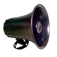 All-Weather Mono Trumpet Horn Speaker - 5” Portable PA Speaker with 8 Ohms Impedance & 25 Watts Peak Power - 180 Degree Swiveling Adjustable Bracket for Easy Maneuverability - Pyle