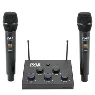 Pyle Wireless Karaoke Microphone Mixer System - 8-Channel Optical/Coaxial Input Mixer w/Digital UHF Wireless Mics, 3.5mm Input/Output, Works w/Home Theater, Receiver, Amplifier, Speaker