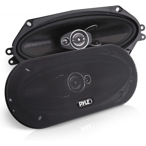  Pyle 3-Way Universal Car Stereo Speakers - 300W 4 x 10 Triaxial Loud Pro Audio Car Speaker Universal OEM Quick Replacement Component Speaker Vehicle Door/Side Panel Mount Compatible - P