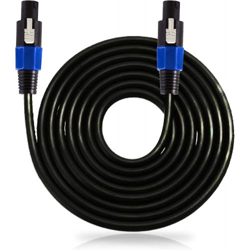  Pyle-Pro Audio Cord Connector to Male Speakon Connection 30 ft 12 Gauge Black Heavy Duty Professional Speaker Cable Wire-Delivers Sound-Pyle PPSS30, USB