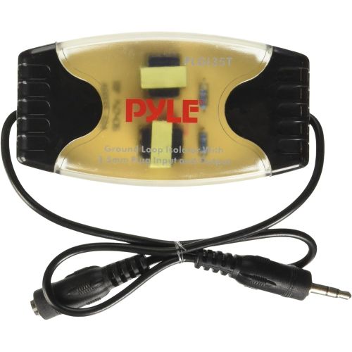  Pyle Portable Stereo Ground Loop Isolator - 3.5mm / 1/8 Female Stereo Audio Input/Output, Compatible Model, Eliminate Engine Noise, Compact & Designed for Use w/ Same Audio Players - Py