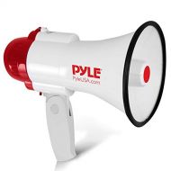 Pyle Megaphone Speaker PA Bullhorn - with Built-in Siren 30 Watt Voice Recorder & 800 Yard Range - Ideal for Football, Soccer, Baseball, Hockey, Basketball, Cheerleading Fans & Coa