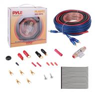 Pyle Car Stereo Wiring Kit - Audio Amplifier & Subwoofer Speaker Installation Cables (4 Gauge), Blue (PLAM40)