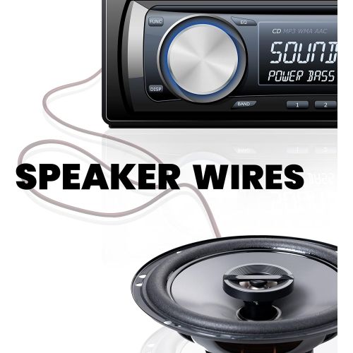  Pyle Car Stereo Wiring Kit - Audio Amplifier & Subwoofer Speaker Installation Cables (4 Gauge), Blue (PLAM40)
