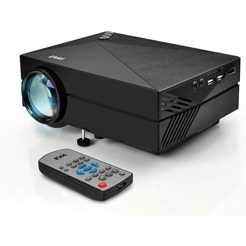  Pyle Mini Video Projector 1080p Full HD Multimedia LED Cinema System for Home Theater, Office Conference Presentations w/ Keystone and HDMI Input for Laptop, PC Computer Digital Vi