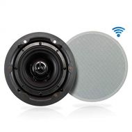 Pyle Ceiling and Wall Mount Speaker - Wireless Bluetooth 5.25” Dual 2-Way Audio Stereo Sound Subwoofer Kit with, 240 Watts, in-Wall & in-Ceiling Flush Mount for Home Surround System - P