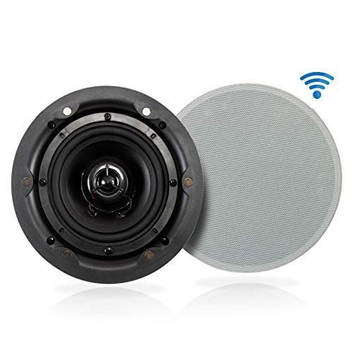  Pyle Ceiling and Wall Mount Speaker - Wireless Bluetooth 5.25” Dual 2-Way Audio Stereo Sound Subwoofer Kit with, 240 Watts, in-Wall & in-Ceiling Flush Mount for Home Surround System - P