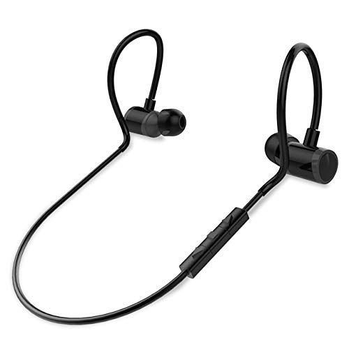  Pyle in Ear Wireless Bluetooth Headphones - Waterproof Black Cordless Sports Earbuds Headset Earphones, Ear Buds Wireless Headphones w/Microphone for Audio Video Running Gym Workout Gam