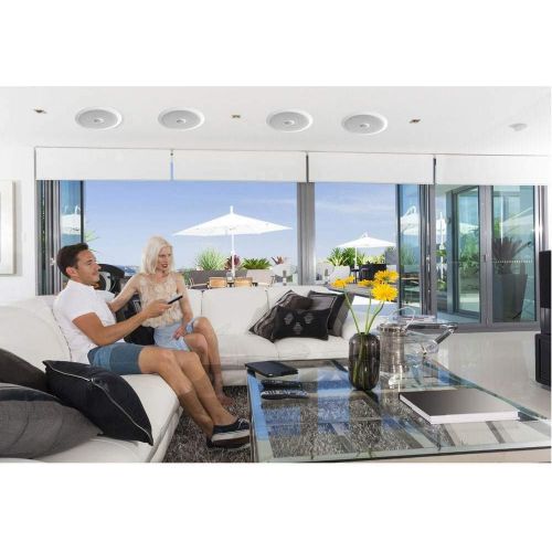  Pyle PDIC80 8 Inch 2 Way In Ceiling/Wall Home Speaker System, White (2 Pair)