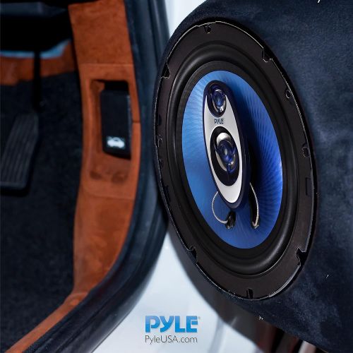  Pyle 6.5 Three-Way Sound Speaker System - 180 W RMS/360W Power Handling w/ 4 Ohm Impedance and 3/4 Piezo Tweeter for Car Component Stereo, Round Shaped Pro Full Range Triaxial Loud Audi