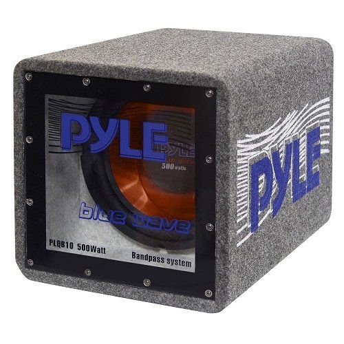  Pyle Bandpass Enclosure Car Subwoofer Speaker - 500 Watt High Power Car Audio Sound Component Speaker System w/ 10-inch Subwoofer, 2 Aluminum Voice Coil, 4 Ohm, Ported Enclosure System